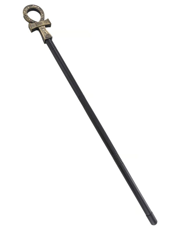 Kostümzubehör Stab Pharao variable Länge schwarz/gold