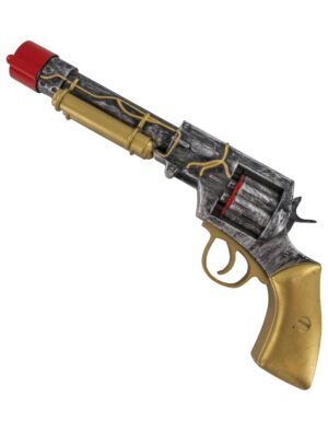 Kostümzubehör Steampunk Revolver Retro 32cm gold