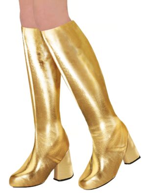 Kostümzubehör Stiefelüberzieher Damen gold