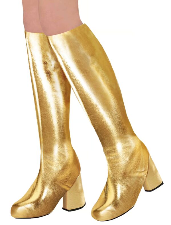 Kostümzubehör Stiefelüberzieher Damen gold