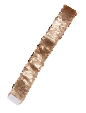 Kostümzubehör Stirnband Disco Pailletten silber/rosa