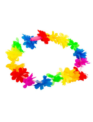 Kostümzubehör Stirnband Hawaii bunt mit LED Farbe: mehrfarbig