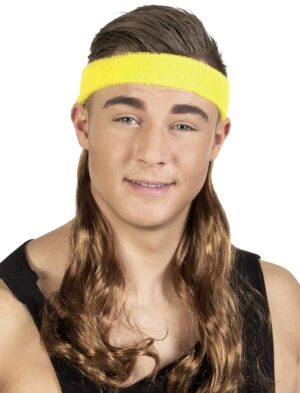 Kostümzubehör Stirnband mit Haaren gelb