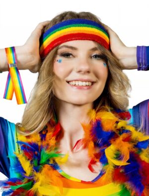 Kostümzubehör Stirnband rainbow