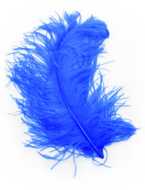 Kostümzubehör Straussenplatte 50-60cm blau