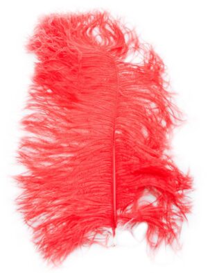 Kostümzubehör Straussenplatte 50-60cm rot