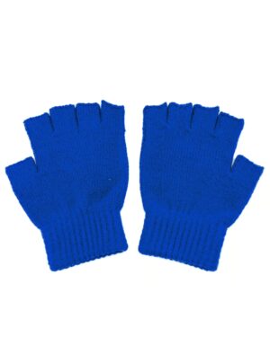 Kostümzubehör Strickhandschuhe Kinder fingerlos blau