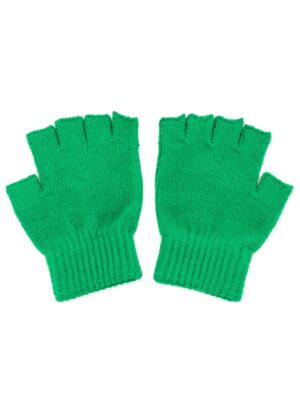Kostümzubehör Strickhandschuhe Kinder fingerlos grün