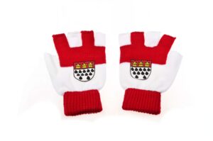 Kostümzubehör Strickhandschuhe Köln Wappen rot/weiß