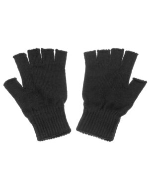 Kostümzubehör Strickhandschuhe fingerlos schwarz