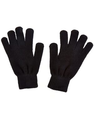Kostümzubehör Strickhandschuhe schwarz one size