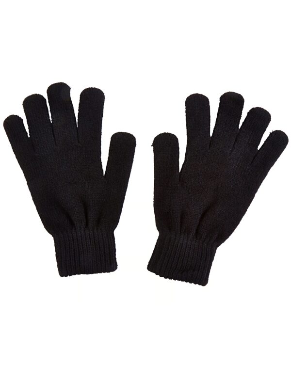 Kostümzubehör Strickhandschuhe schwarz one size