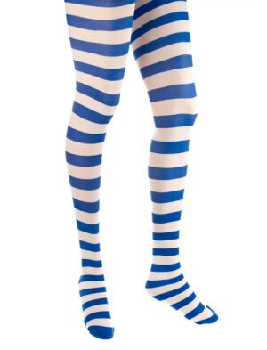 Kostümzubehör Strumpfhose 60den Damen blau/weiß S/M