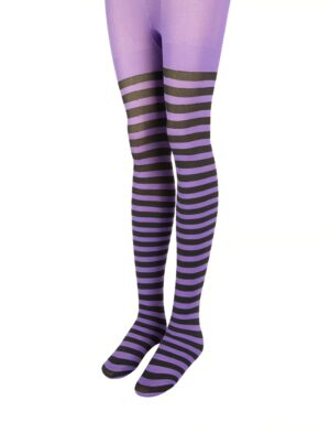 Kostümzubehör Strumpfhose 60den Damen lila/schwarz S/M