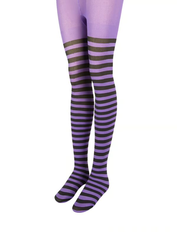 Kostümzubehör Strumpfhose 60den Damen lila/schwarz S/M