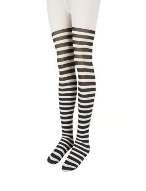 Kostümzubehör Strumpfhose 60den Damen schwarz/weiß L/XL