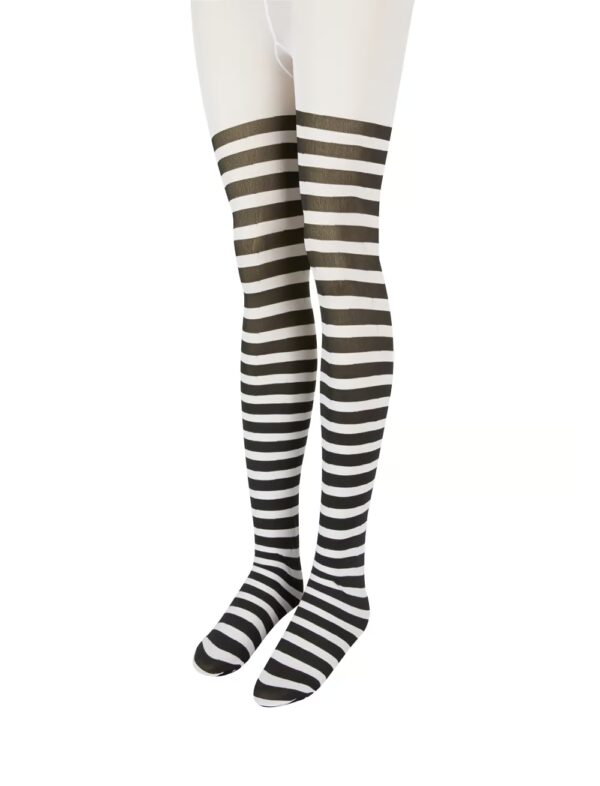 Kostümzubehör Strumpfhose 60den Damen schwarz/weiß L/XL