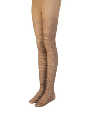 Kostümzubehör Strumpfhose Tiger Damen braun 2XL/3XL