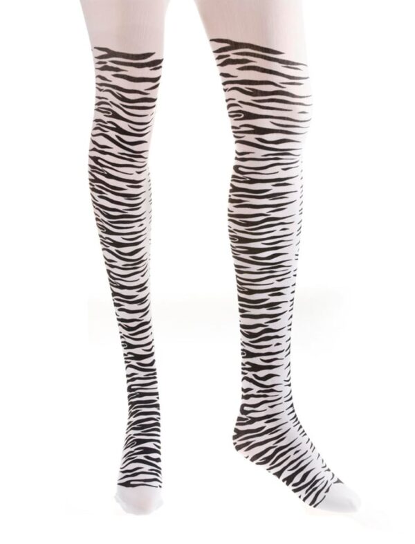 Kostümzubehör Strumpfhose Zebra  XXL/3XL Farbe: