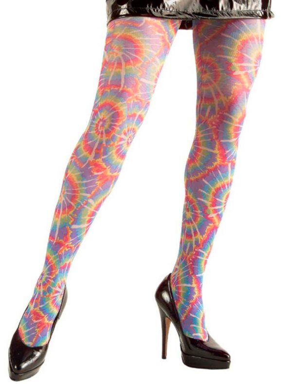 Kostümzubehör Strumpfhose bunt 40den one size Farbe: bunt