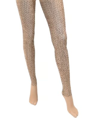 Kostümzubehör Strumpfhose mit Haaren Farbe: braun