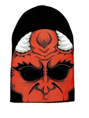 Kostümzubehör Sturmhaube Teufel Farbe: schwarz/rot