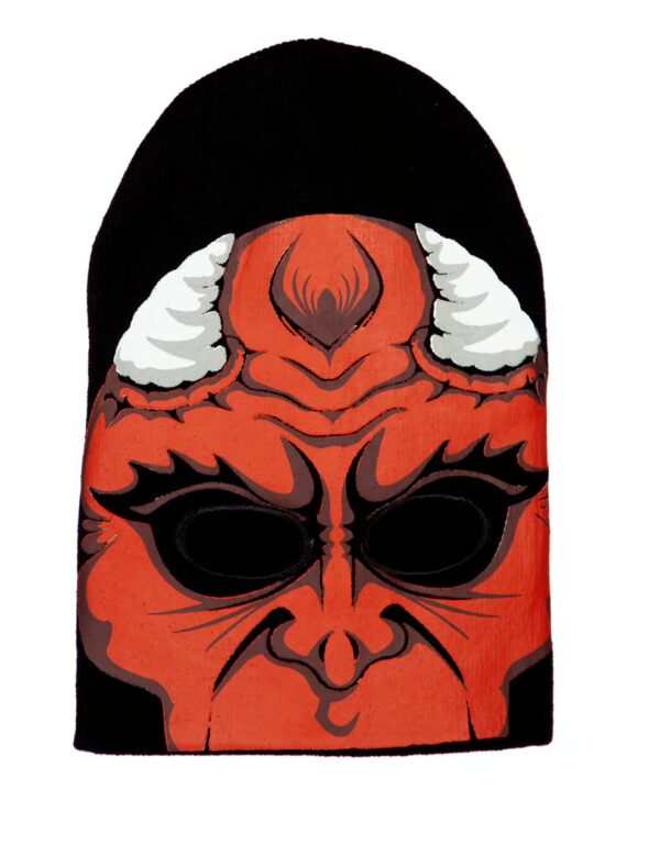 Kostümzubehör Sturmhaube Teufel Farbe: schwarz/rot