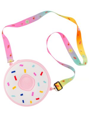 Kostümzubehör Tasche Candy Donut weiß