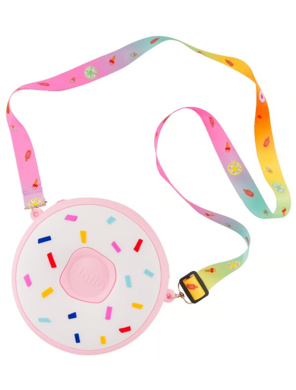 Kostümzubehör Tasche Candy Donut weiß