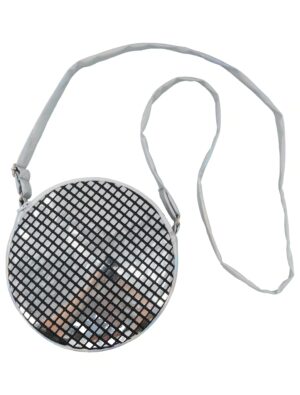 Kostümzubehör Tasche Disco silber