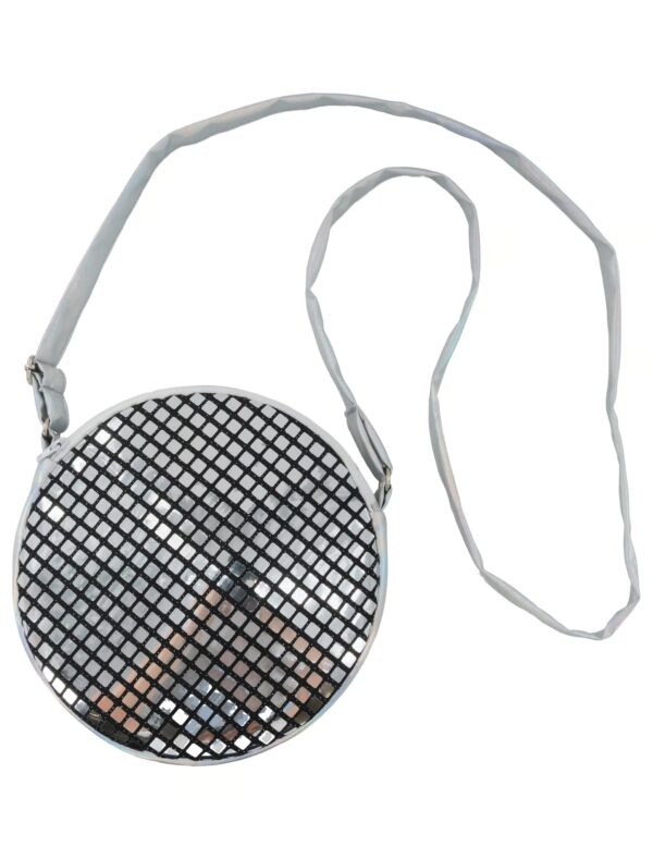 Kostümzubehör Tasche Disco silber