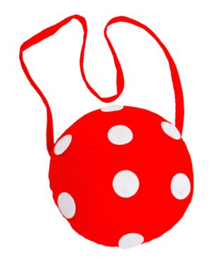 Kostümzubehör Tasche Fliegenpilz rot/weiß