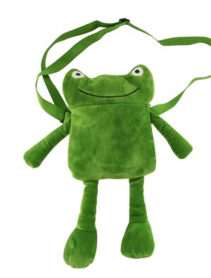 Kostümzubehör Tasche Frosch Plüsch grün