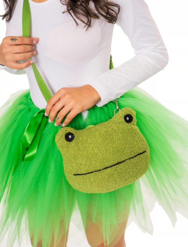 Kostümzubehör Tasche Froschkopf Plüsch grün