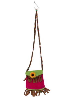 Kostümzubehör Tasche Hippie mit Fransen bunt Farbe: bunt