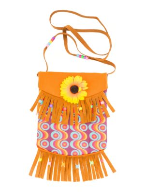 Kostümzubehör Tasche Hippie mit Sonnenblume bunt Farbe: bunt