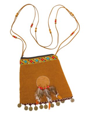 Kostümzubehör Tasche Indianer braun