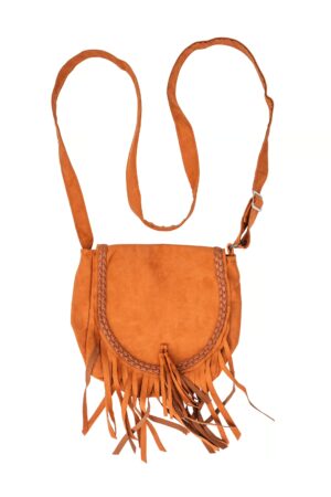 Kostümzubehör Tasche Indianer braun mit Fransen
