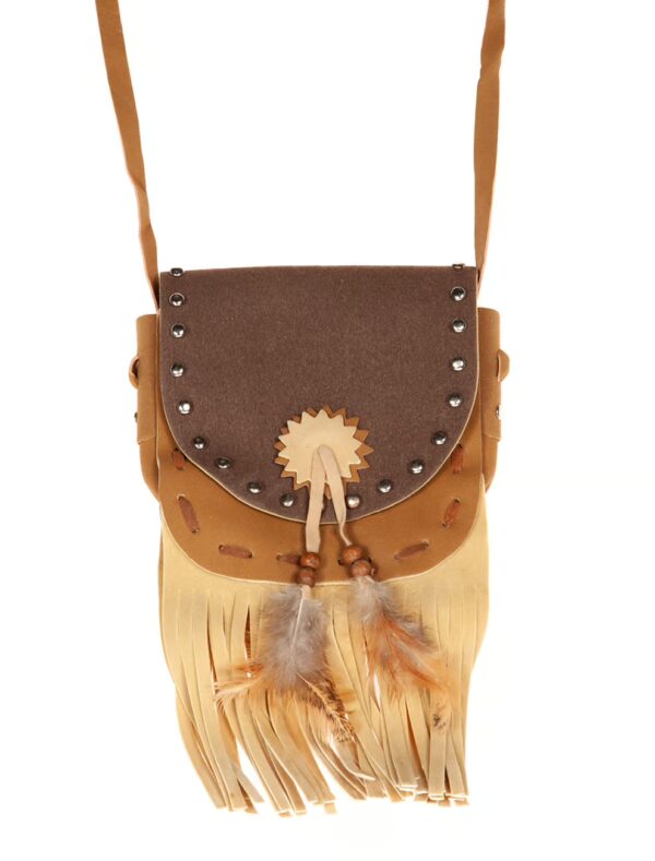 Kostümzubehör Tasche Indianer luxus Farbe: braun