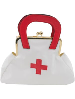 Kostümzubehör Tasche Krankenschwester rot/weiß