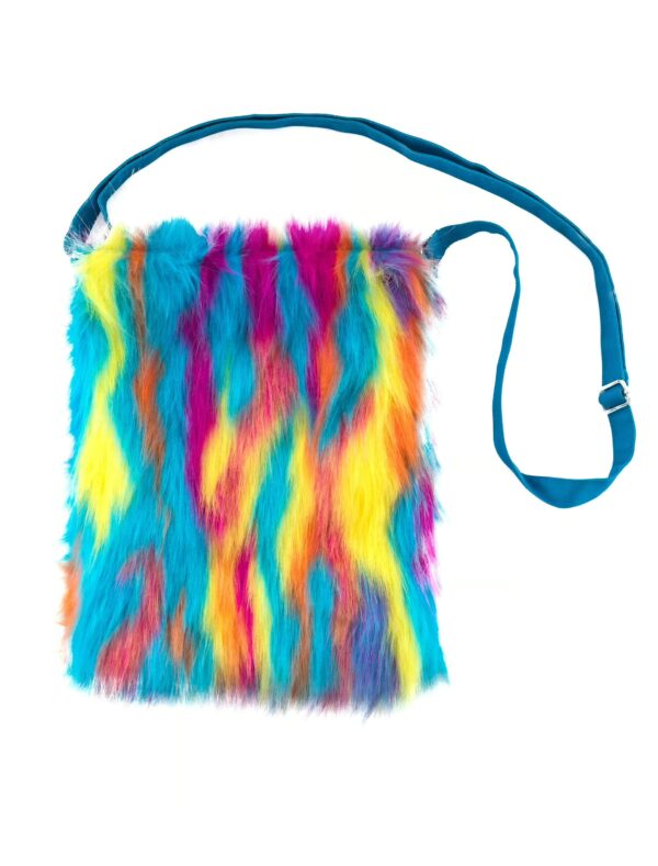 Kostümzubehör Tasche Kunstpelz bunt Farbe: bunt