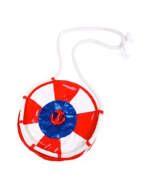 Kostümzubehör Tasche Marine rot/weiß