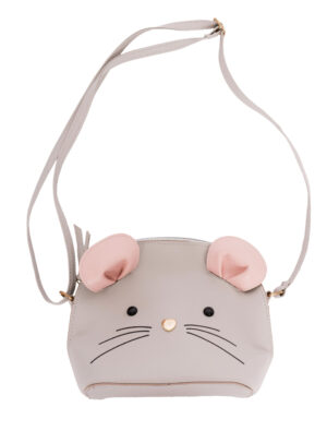 Kostümzubehör Tasche Maus grau