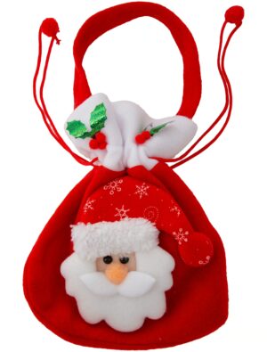 Kostümzubehör Tasche Nikolaus Farbe: rot/weiß