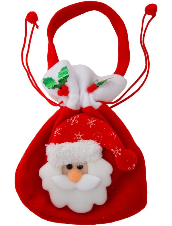 Kostümzubehör Tasche Nikolaus Farbe: rot/weiß