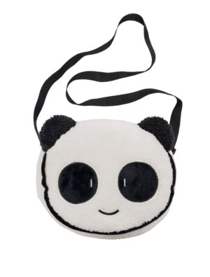 Kostümzubehör Tasche Panda Plüsch Farbe: schwarz/weiß