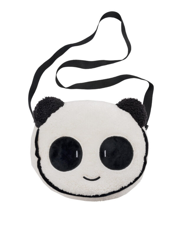 Kostümzubehör Tasche Panda Plüsch Farbe: schwarz/weiß