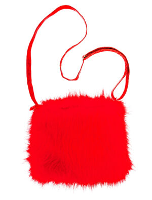 Kostümzubehör Tasche Plüsch Deluxe rot