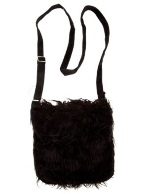 Kostümzubehör Tasche Plüsch schwarz