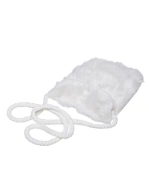 Kostümzubehör Tasche Plüsch weiß
